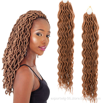 Synthetic Braiding Hair Extensions Wholesale  Faux Curly Locs Ombre Color Soft  Faux Curly Locs Crochet Braids Hair For Women